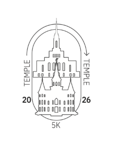 Temple To Temple 5k Run / Walk Logo